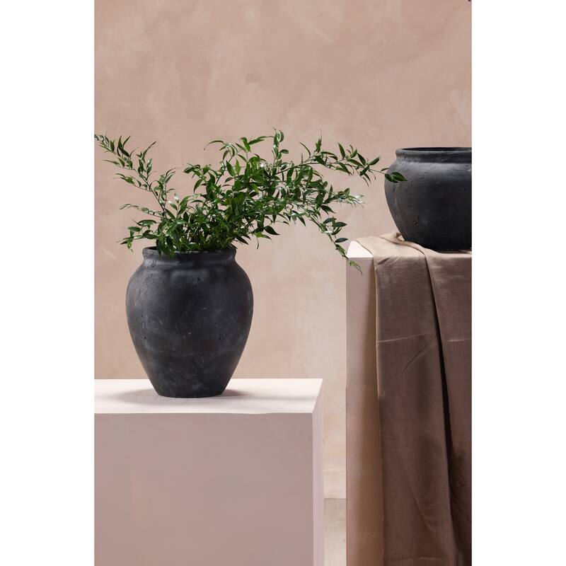 Aurelle Home Modern Cement Decorative Vessel