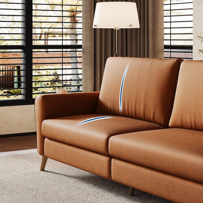 84 inch Sofa Couch, Comfy Loveseat Sofa for Small Spaces, 3 Seater Couch with Deep Seats, Wide Armrests
