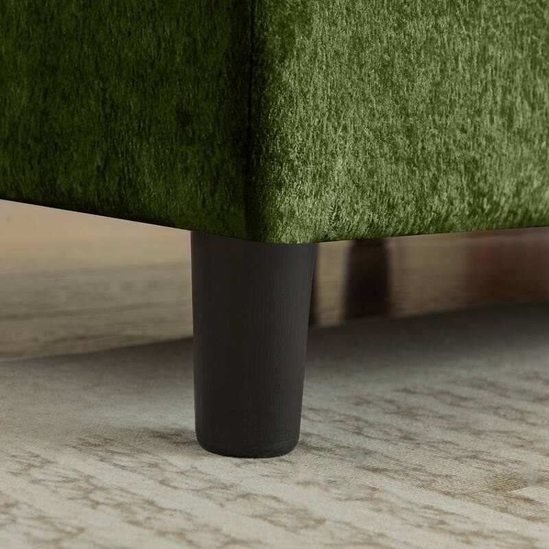 99.41" Chenille High Armrest L Shaped Sofa