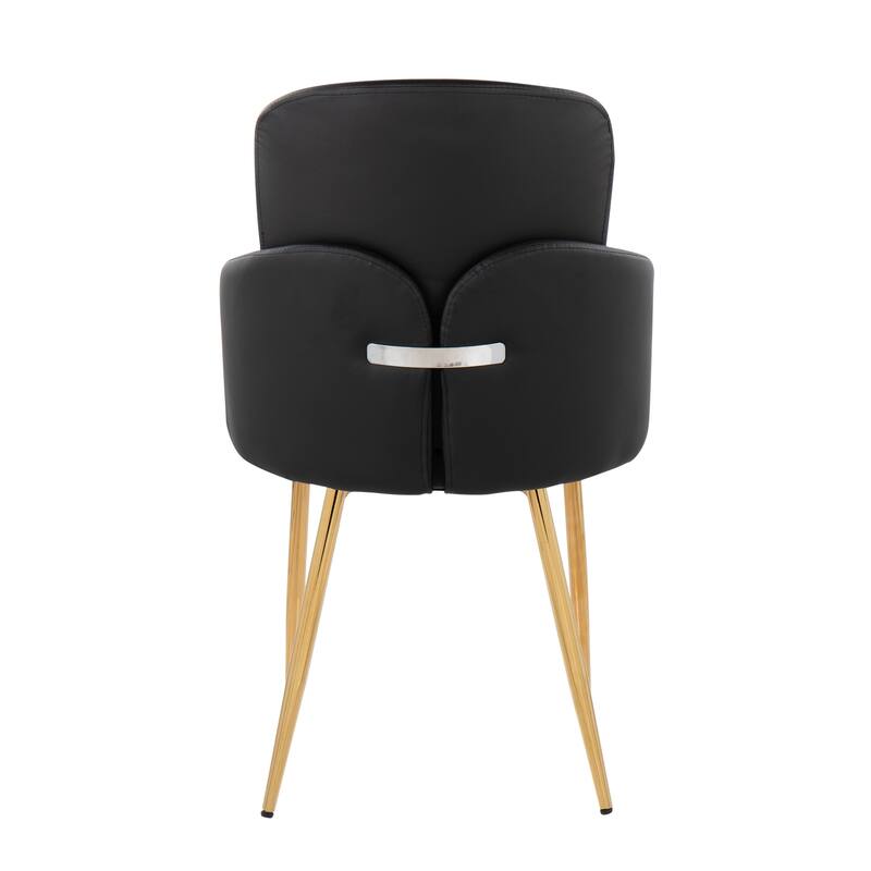 Silver Orchid Dahlia Dining Chair with Metal Legs (Set of 2)