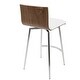 preview thumbnail 7 of 28, Mason Contemporary Swivel Counter Stool Upholstered in Faux Leather (Set of 2) - N/A