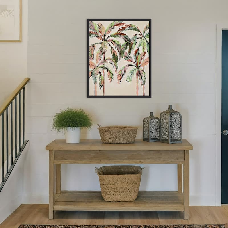 Palm Trees by Dani Heyward Framed Canvas Wall Art Print