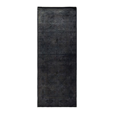 Fine Vibrance, One-of-a-Kind Hand-Knotted Runner Rug - Brown, 3' 1" x 7' 10" - 3' 1" x 7' 10"