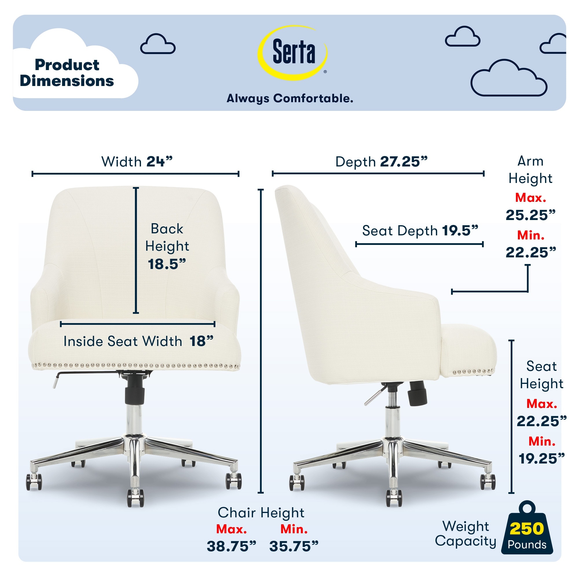 Serta leighton task chair assembly instructions cheap