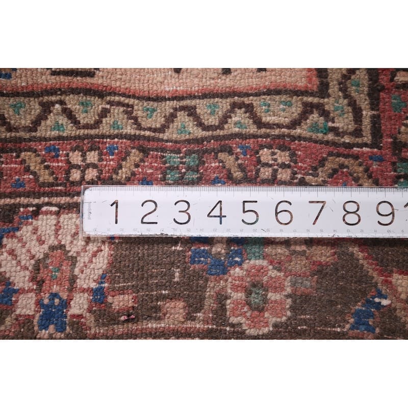 Hamedan Persian Vintage Area Rug Hand-Knotted Wool Carpet - 7'0"x 9'9"