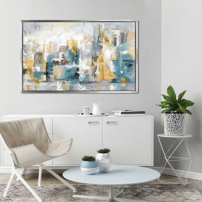 "City Views I" Print on Floating Canvas