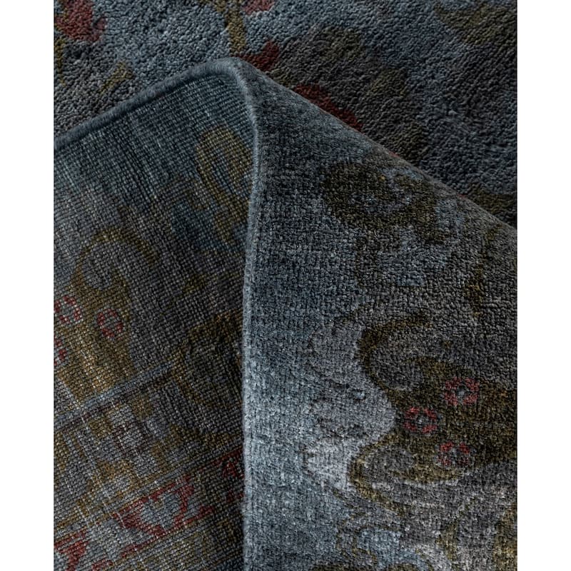 Overdyed One-of-a-Kind Hand-Knotted Area Rug - Gray - 8' 0" x 10' 0"