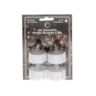 Led 4Pk White Tealight (Warm Light) - Set of 2