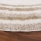preview thumbnail 64 of 96, SAFAVIEH Border & Stripe Shag Eirny Modern 1.4-inch Thick Rug