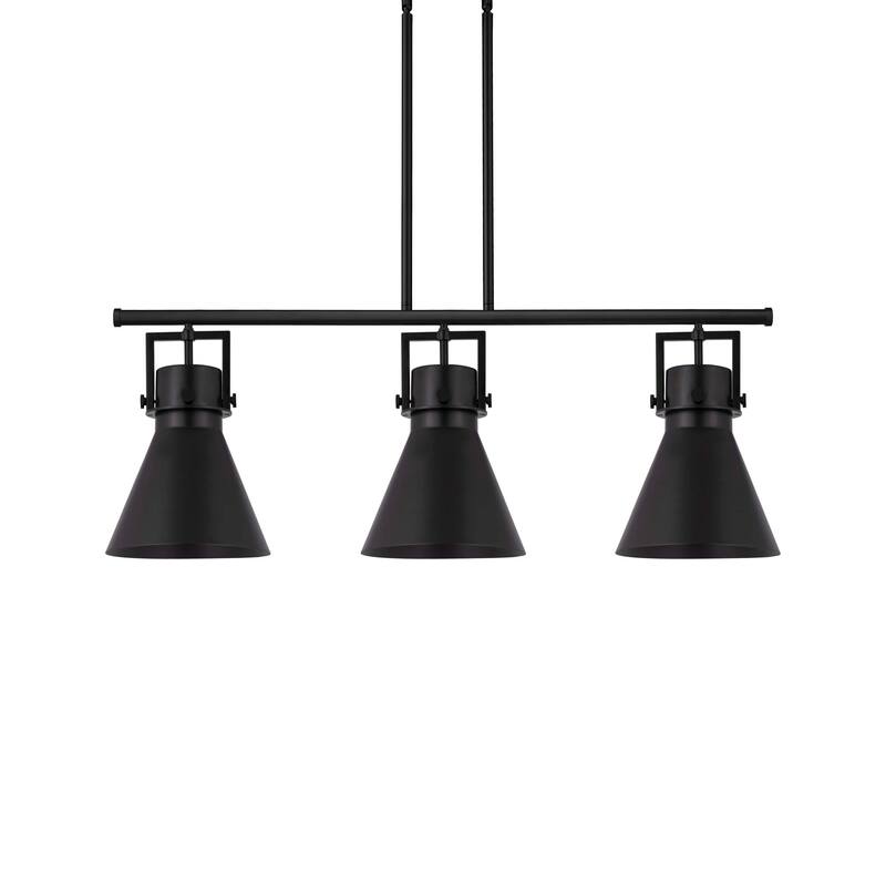Innovations Lighting 411-3I-13-42 Newton Cone Pendant Newton Cone 3 - Matte Black