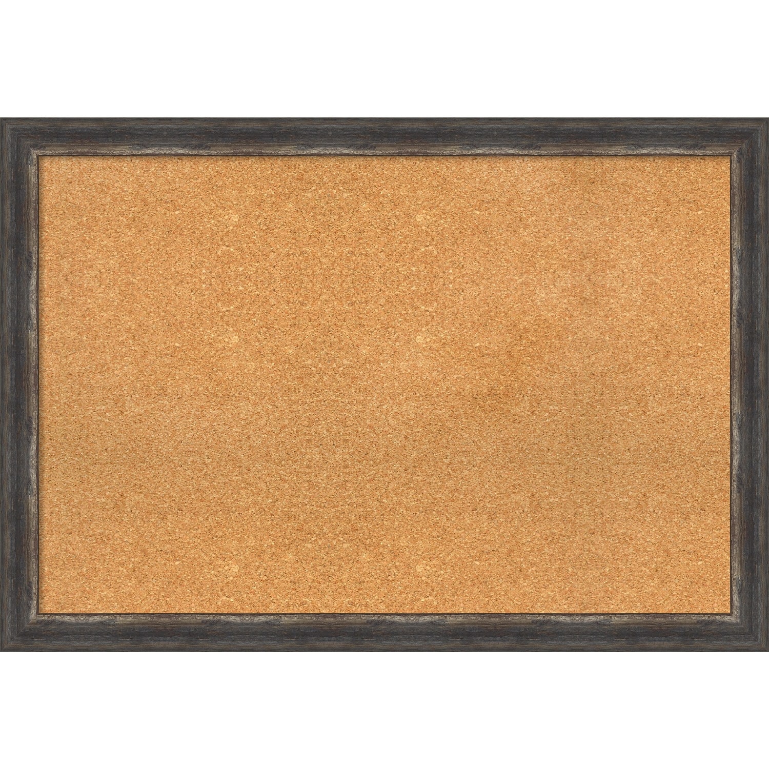 Bark Rustic Char Narrow Framed Cork Bulletin Memo Board