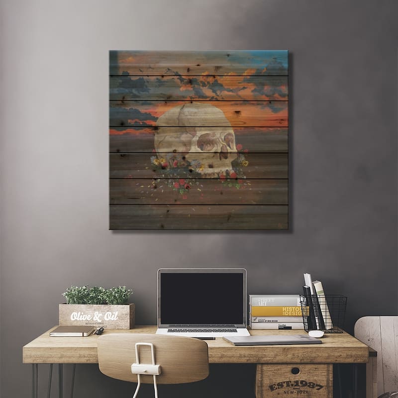 Rebirth II Print On Wood by Artur Rios - Multi-Color