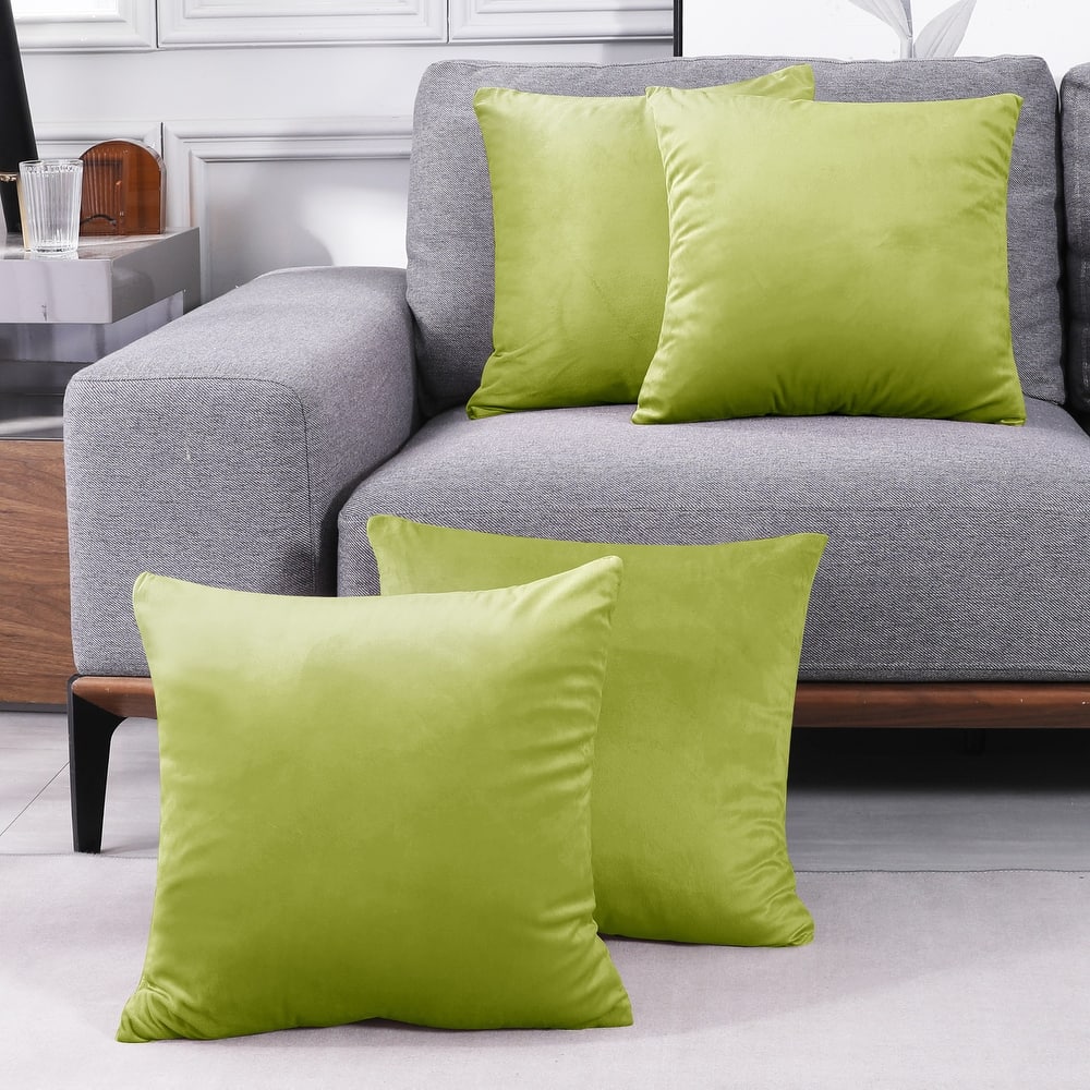Deconovo Velvet Throw Pillow Covers 4 PCS (Cover Only)