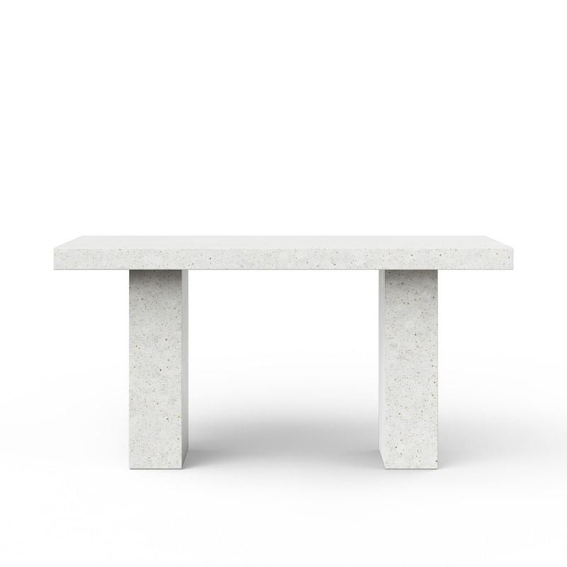 Urbia Elcor Concrete - Dining, Bar, and Counter Table - Bar Height - 83" - Ivory Terrazzo