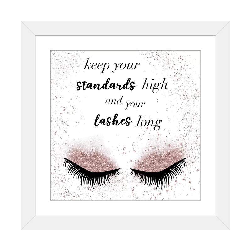 iCanvas "Lashes Long" by Natalie Carpentieri - White - 16x16x1