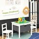 preview thumbnail 4 of 18, Gymax 2-in-1 Kids Activity Table & 2 Chairs Set w/Storage Building - See Details