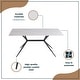 preview thumbnail 119 of 131, Elega Modern Sintered Stone Dining Table Modern Trestle Base Powder-Coated Steel Frame Kitchen Table - 47"-71"
