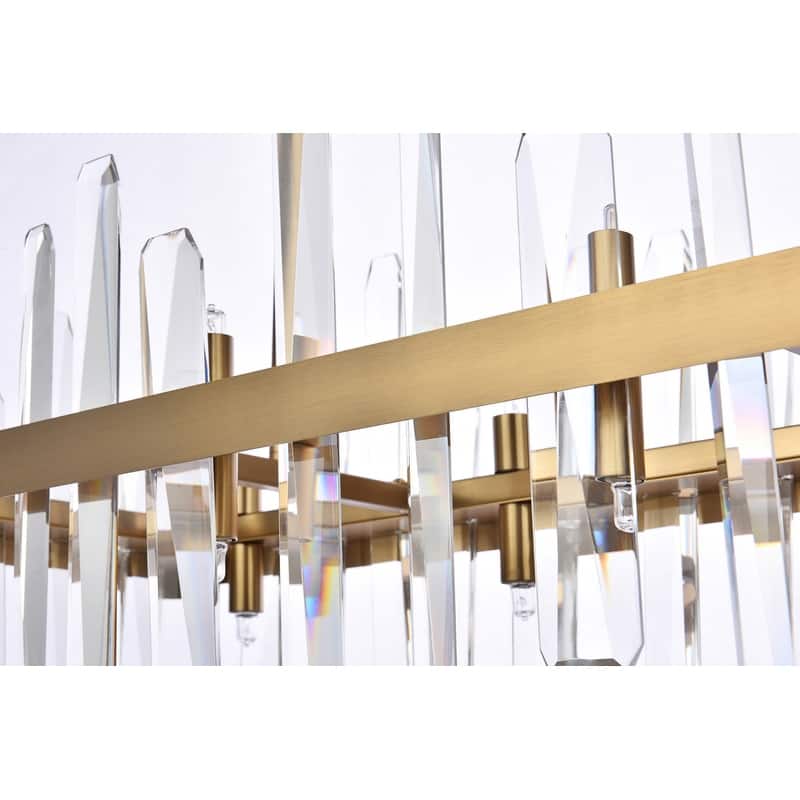 Indigo Home 30 inch crystal rectangle chandelier