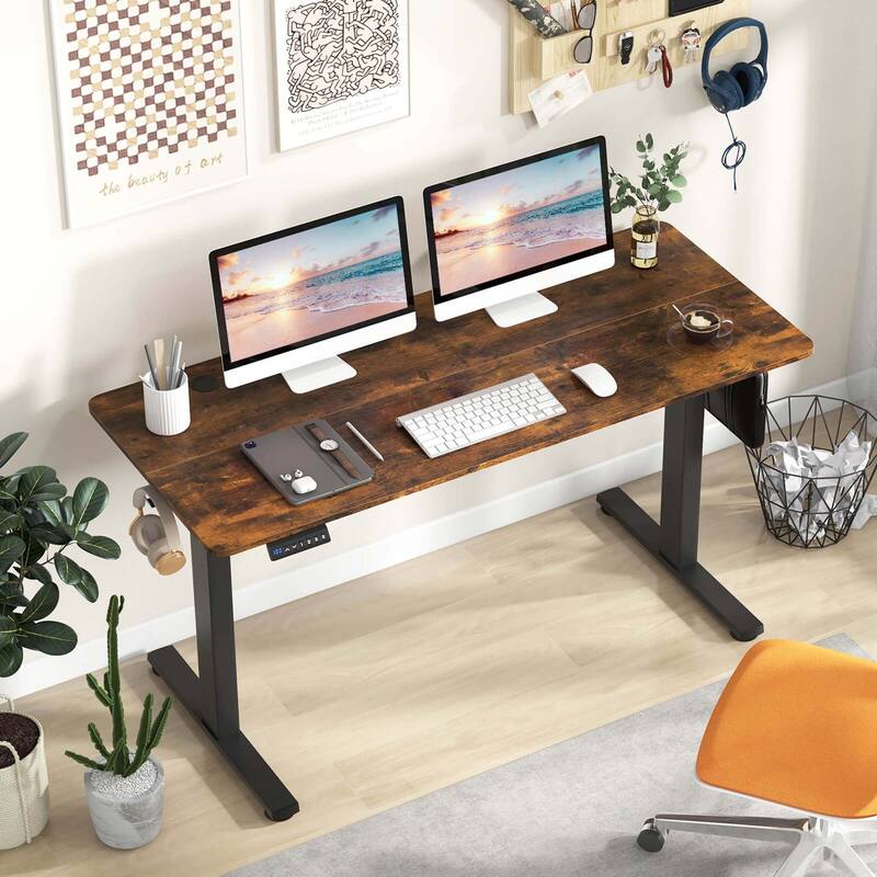 Costway 55" x 24" Electric Standing Desk with 3 Memory Height Settings