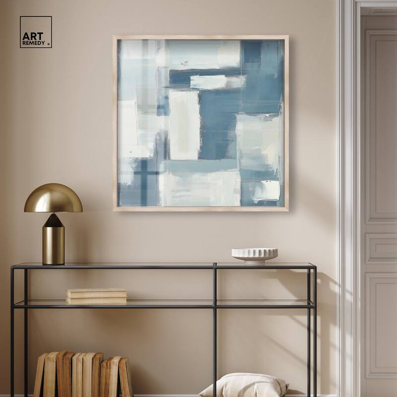 Deconstructed Blue III Shadowbox by Art Remedy