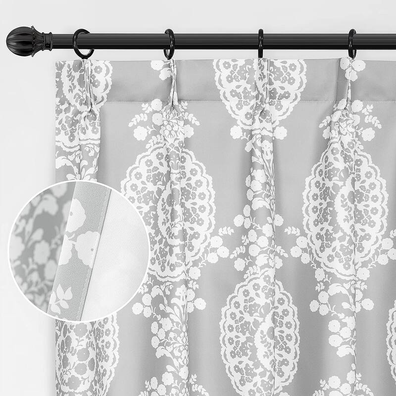 DriftAway Samantha Pinch Pleat Thermal Room Darkening Back Tab Window Curtains