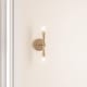 preview thumbnail 1 of 8, Mid-Century Modern Gold Dimmable 2 Light Wall Sconce