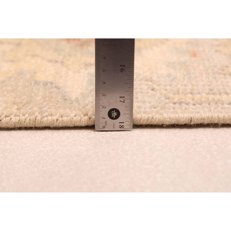 ECARPETGALLERY Hand-knotted Kavya Oushak Beige Wool Rug - 8'1 x 9'9
