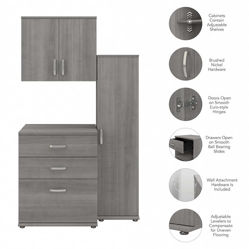 Universal 3 Piece Modular Closet Storage by Bush Business Furniture