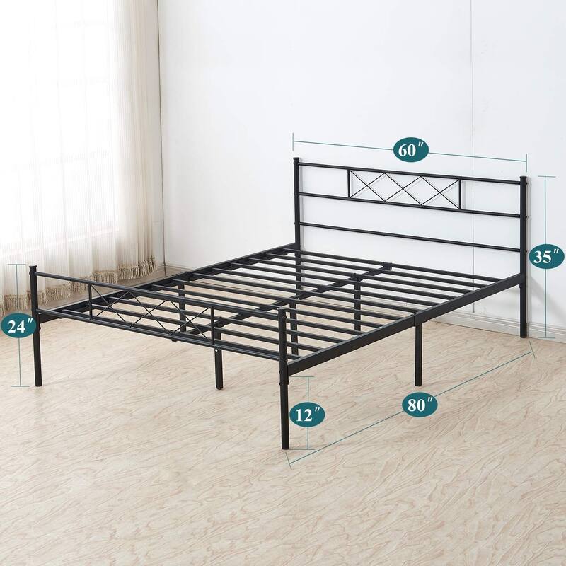 Taomika 3-Pieces Queen size Bed Frame and Modern Nightstand Set