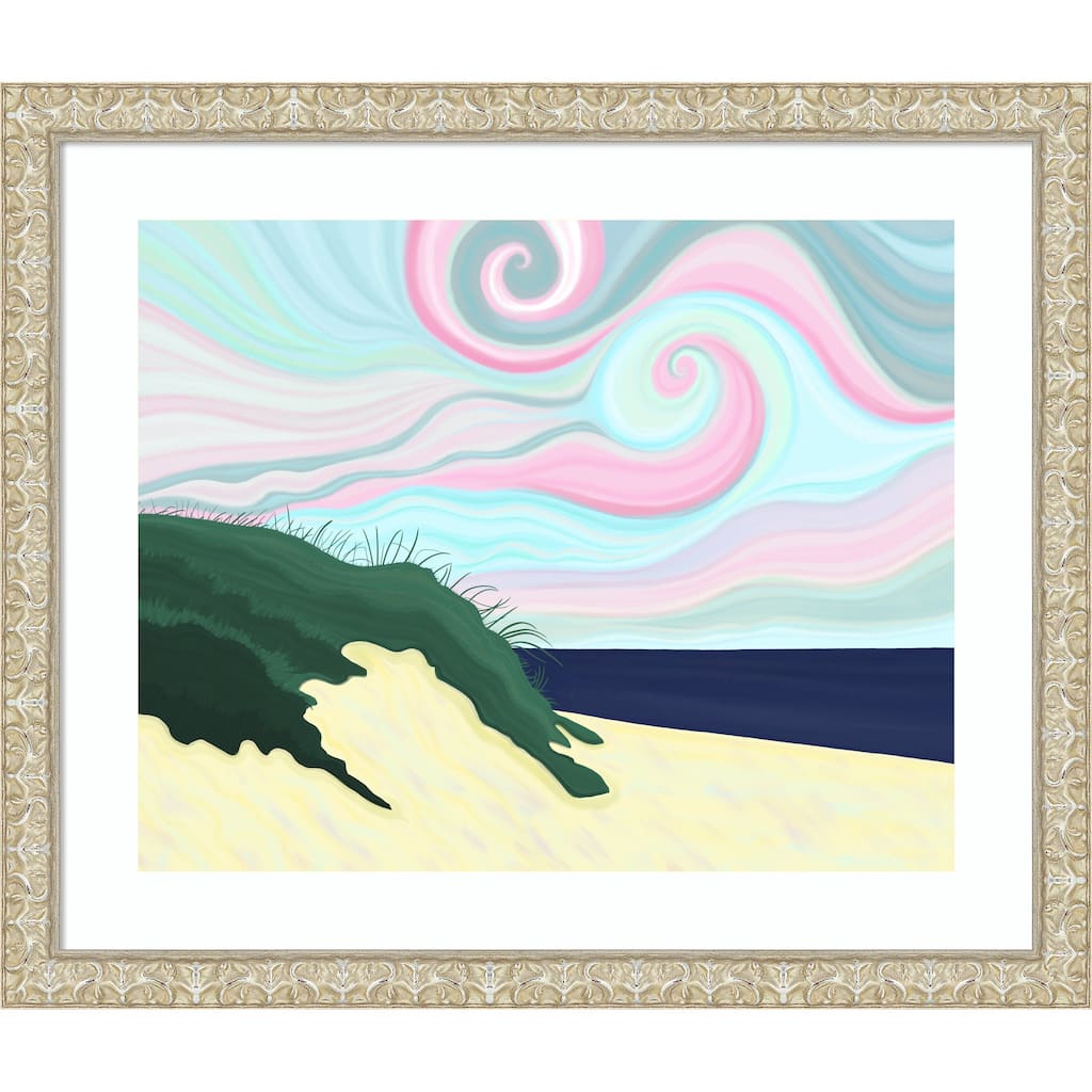 Chatham Beach by Evan Sklar Wood Framed Wall Art Print - Lila Silver