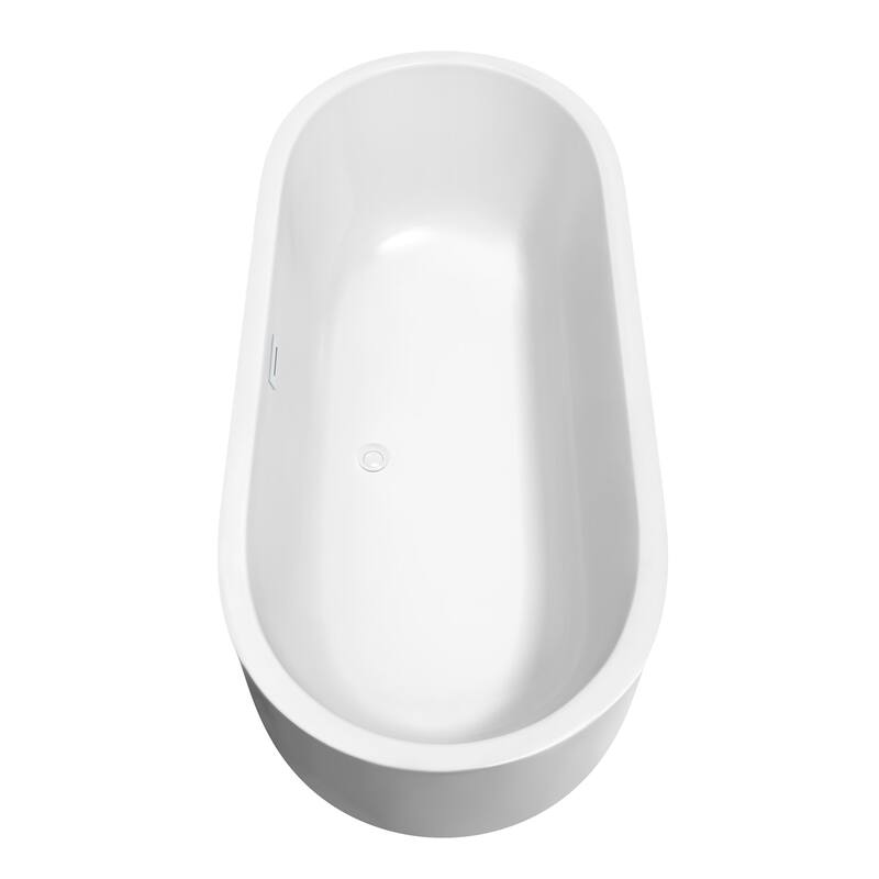 Wyndham Collection Juliette 71" Free Standing Acrylic Soaking Tub with
