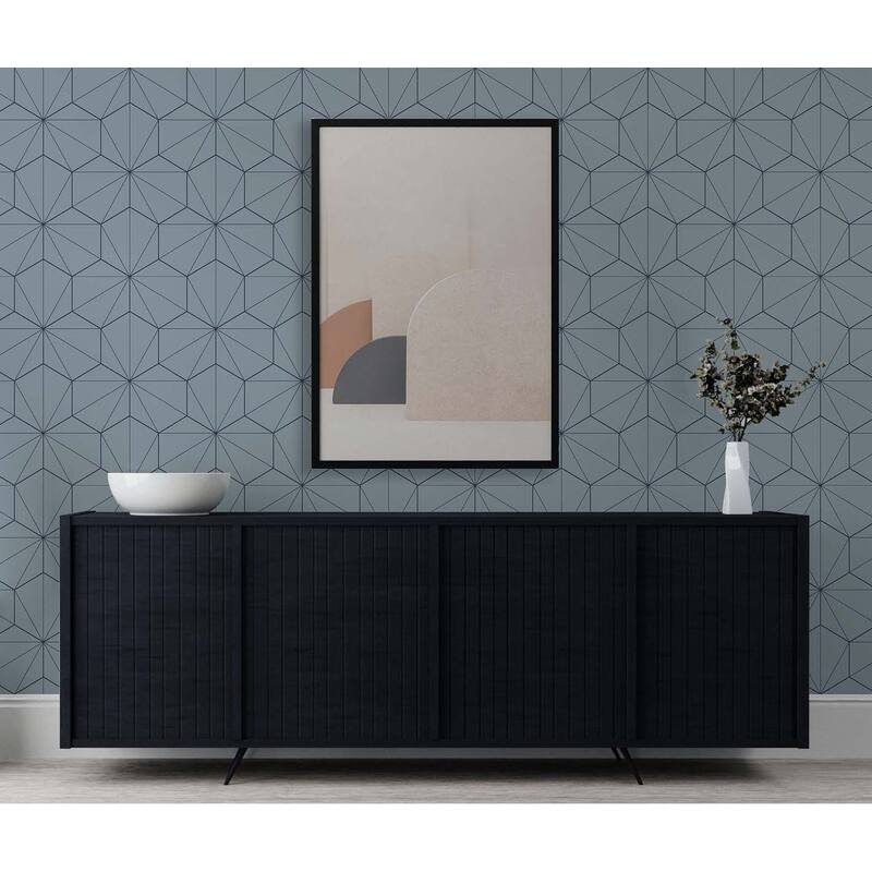 Seabrook Designs Hedron Geometric Non-Woven Unpasted Wallpaper