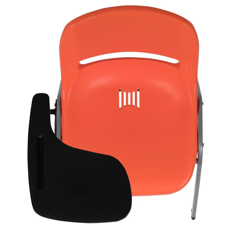5 Pack Ergonomic Shell Chair with Right Handed Flip-Up Tablet Arm