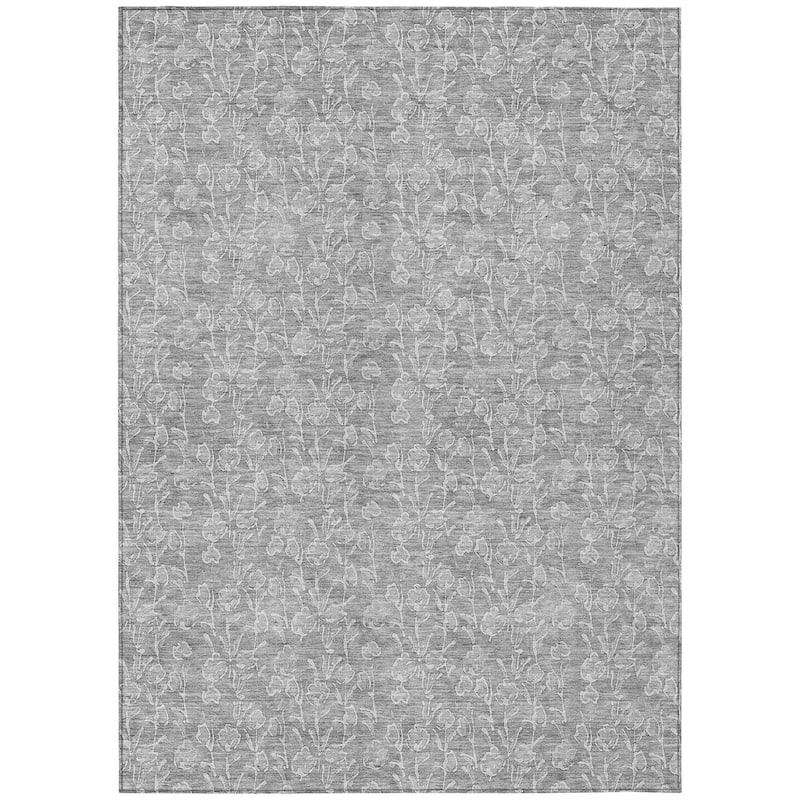 HomeRoots Floral Transitional Rectangle Outdoor Rug