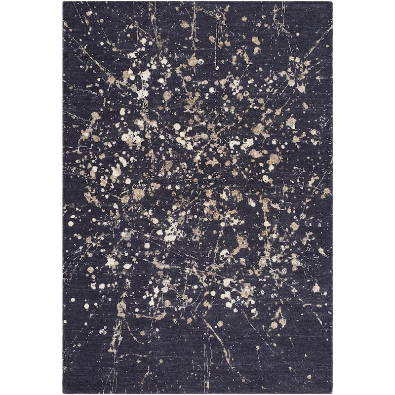 Livabliss x Galey Alix Janek I Modern Abstract Area Rug - 8' x 10' - Dark Gray/Beige
