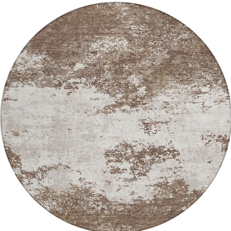 HomeRoots Abstract Transitional Rectangle Outdoor Rug