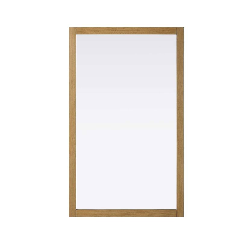 Solene Wooden Rectangle Mirror (60-72 x 36 in.) - Honey Teak - 60" x 36"