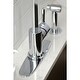preview thumbnail 3 of 15, Kingston Brass Continental Single-Handle Kitchen Faucet with Brass Sprayer