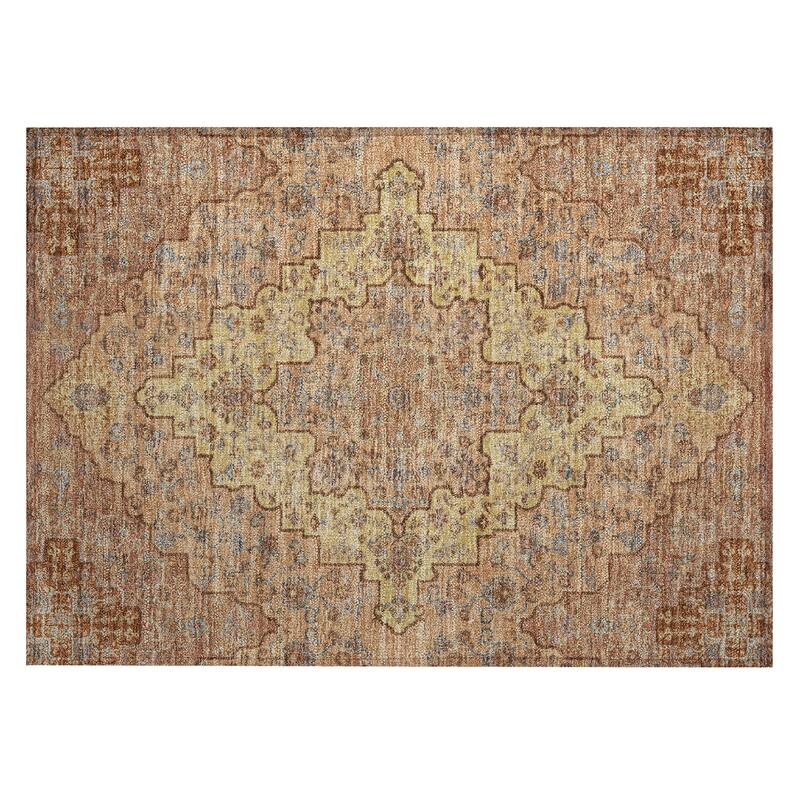 Machine Washable Indoor/ Outdoor Traditional Karachy Chantille Rug