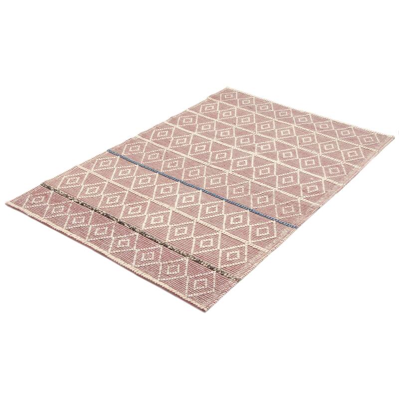 ECARPETGALLERY Braid weave Sienna Burgundy Wool Rug - 5'2 x 7'8