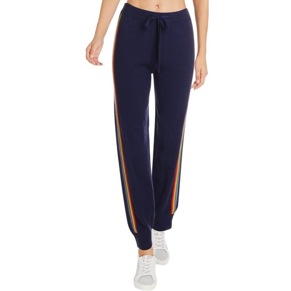 navy track pants womens