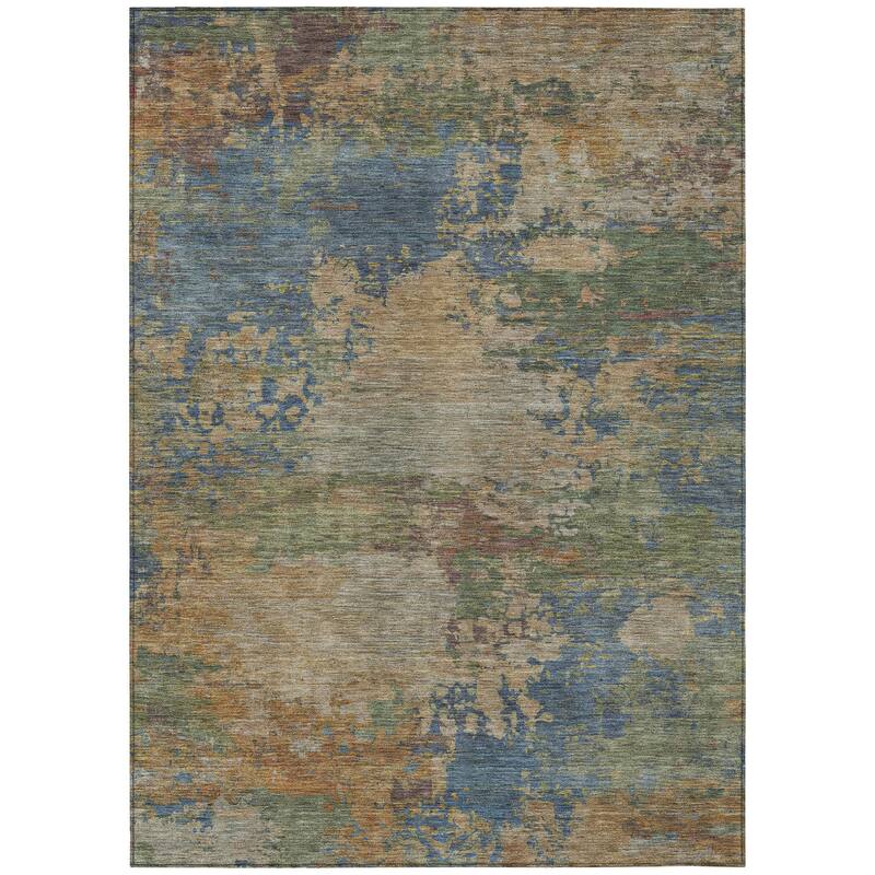 HomeRoots Abstract Transitional Rectangle Outdoor Rug