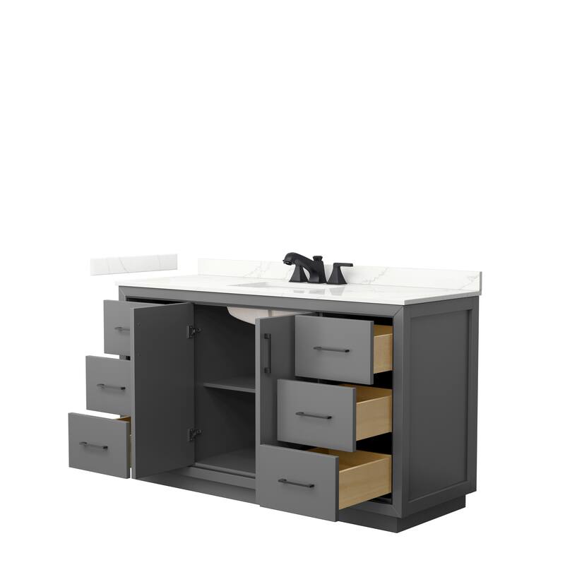 Icon 60-inch Single Vanity, Quartz Top