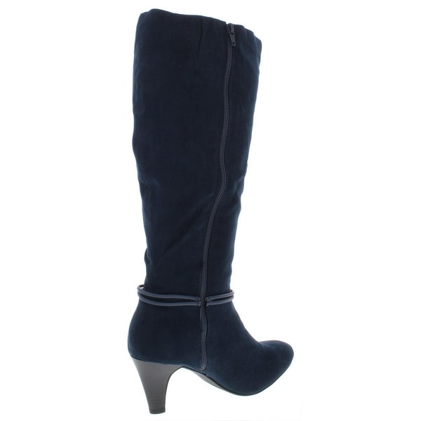 womens leather dress boots wide calf