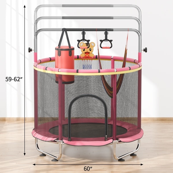 Kids Trampoline, 5FT Adjustable Toddler Trampoline with