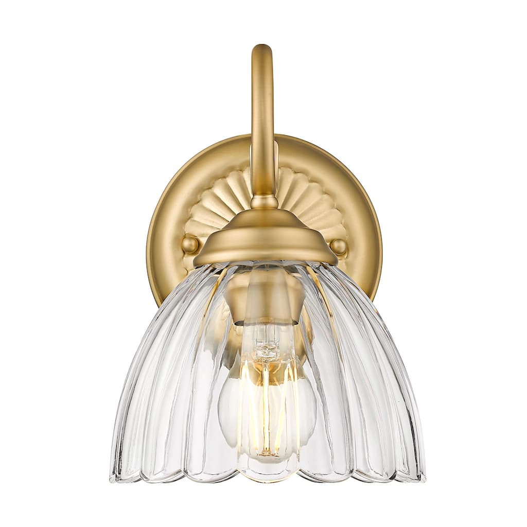 Golden Lighting 6952-1W CLR Audra 10" Tall Wall Sconce