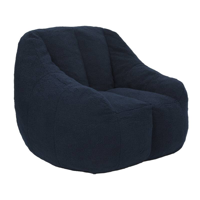 Fluffy Bean Bag Lazy Sofa Chair with Tufted Soft Stuffed Filling & Memory Foam