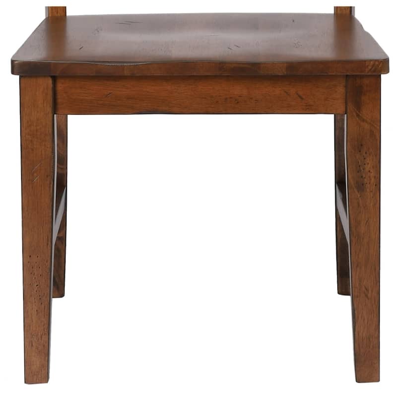 Wooden Side Chairs - 42" - Brown - Set of 2