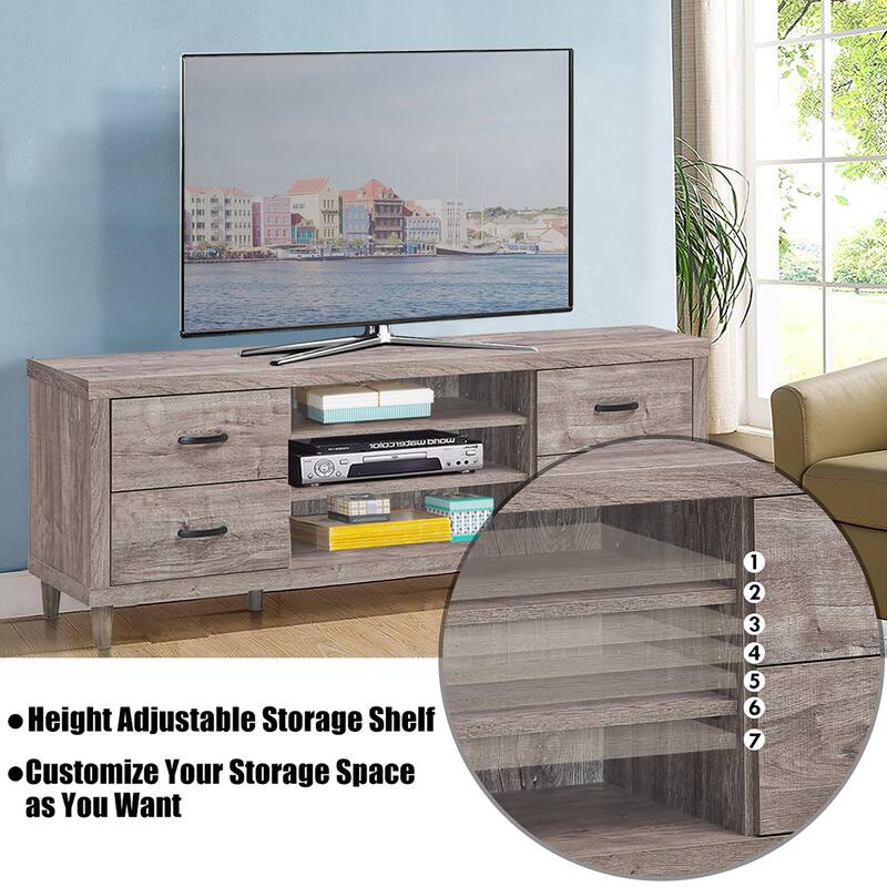 Costway TV Stand Entertainment Center Hold up to 65'' TV with Storage - See Details