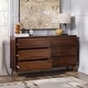 preview thumbnail 7 of 18, Walker Edison Mid-Century 6-Drawer Solid Wood Dresser